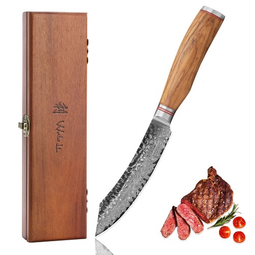 Coltello bistecca damascato - coltello,
