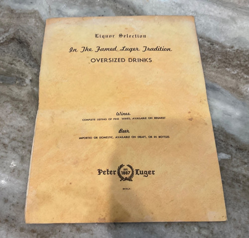 Peter luger steakhouse menu - luger,