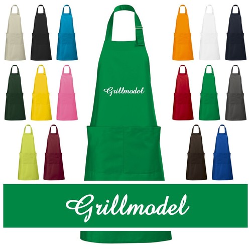 Grembiule barbecue ricamato - barbecue,